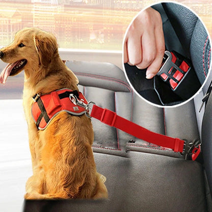 Pet Car Seat Belt for Dogs – Adjustable Safety Harness for Safe Travel