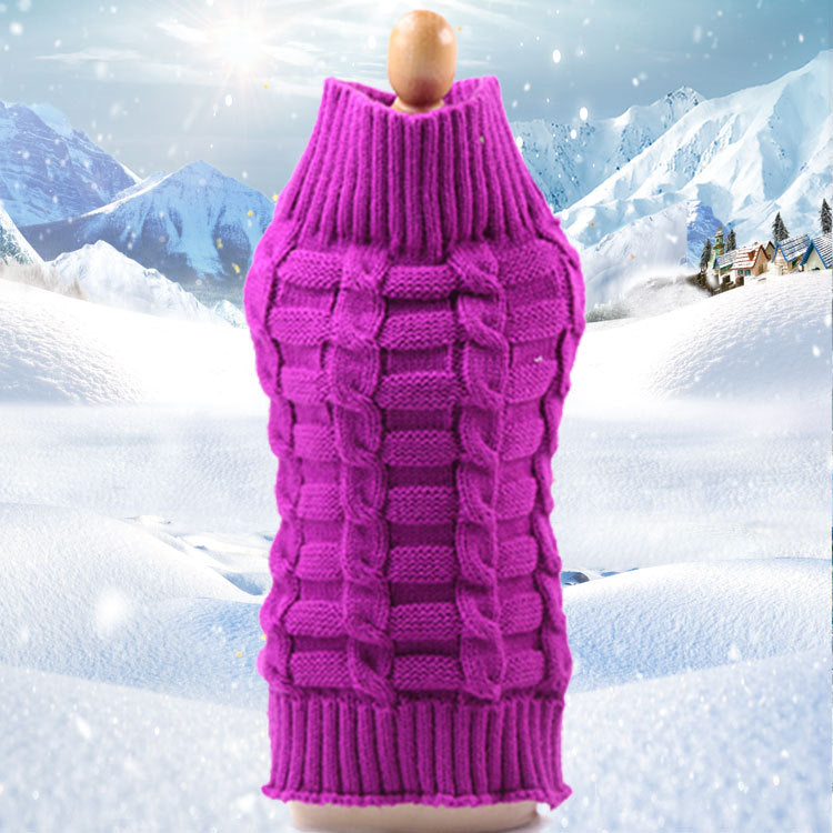 Twisted Knit Dog Sweater