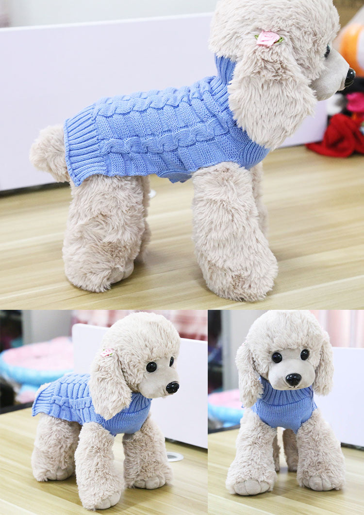 Twisted Knit Dog Sweater