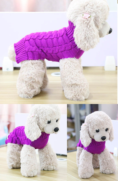 Twisted Knit Dog Sweater