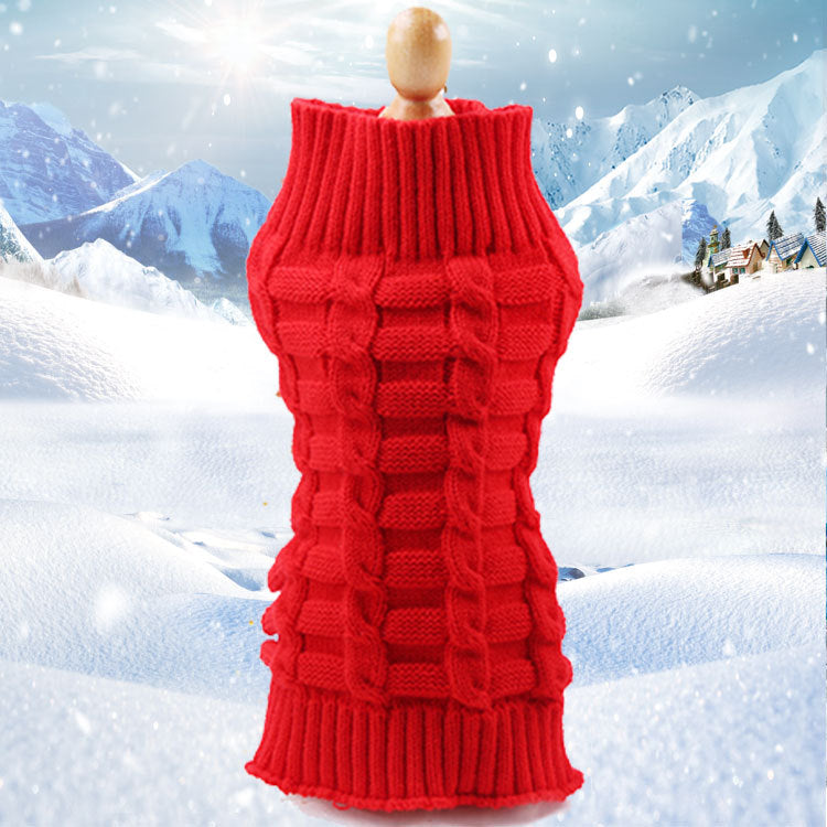 Twisted Knit Dog Sweater