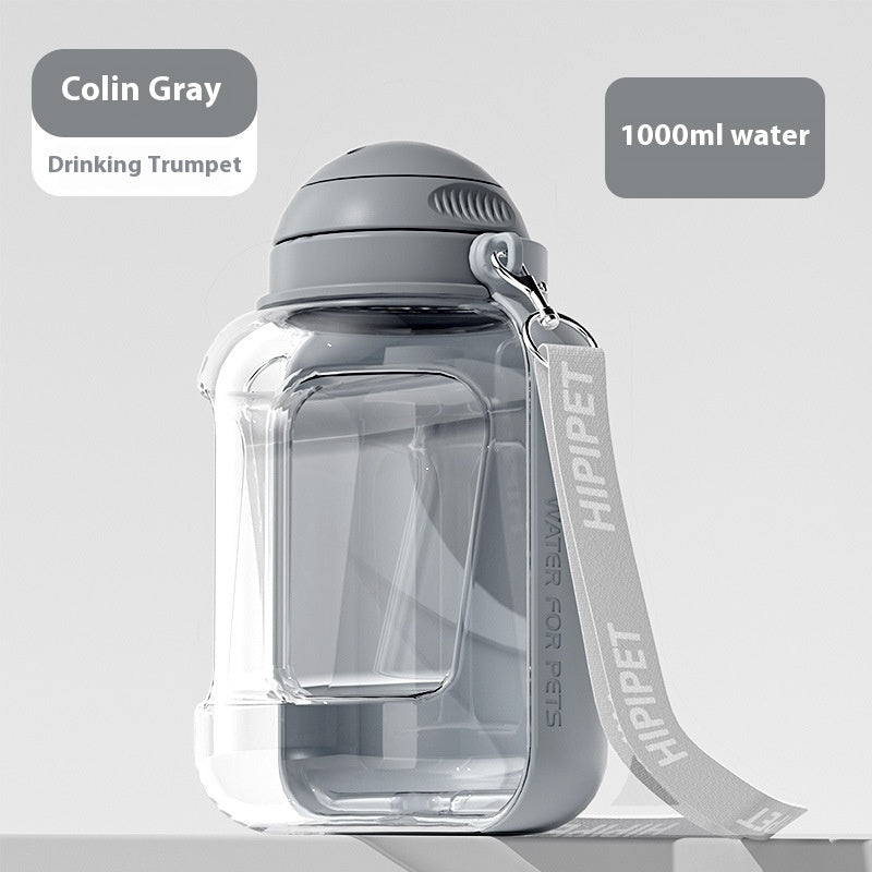 Portable Dog Water Bottle & Food Container – Leak-Proof 2-in-1 Travel Feeder