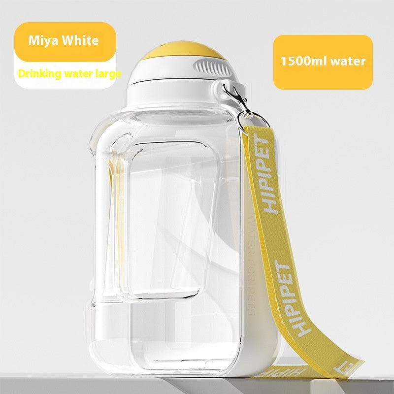 Portable Dog Water Bottle & Food Container – Leak-Proof 2-in-1 Travel Feeder