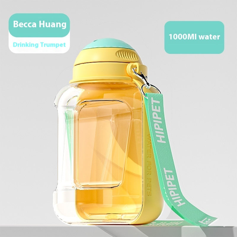 Portable Dog Water Bottle & Food Container – Leak-Proof 2-in-1 Travel Feeder