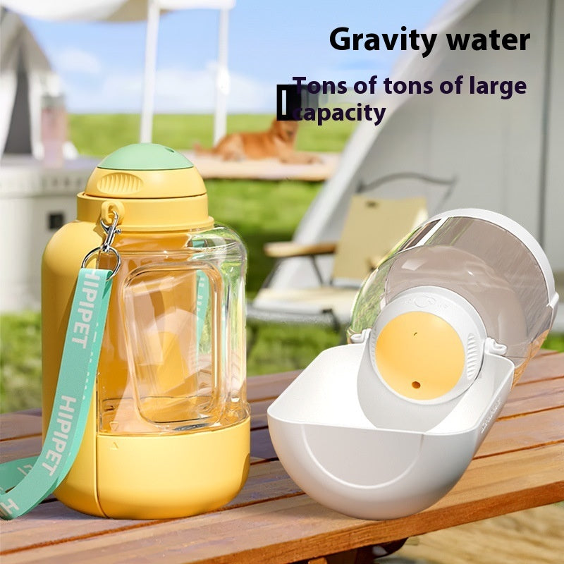 Portable Dog Water Bottle & Food Container – Leak-Proof 2-in-1 Travel Feeder