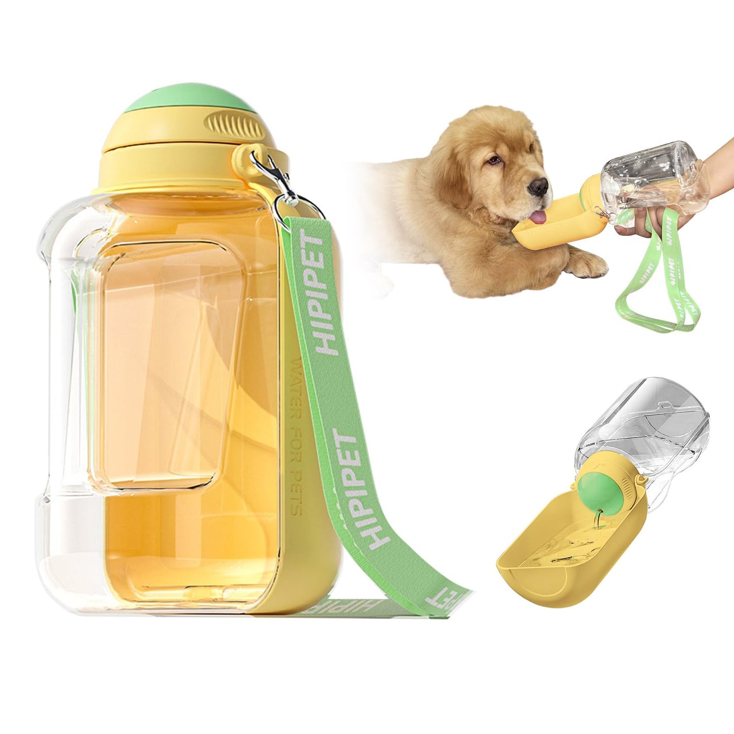 Portable Dog Water Bottle & Food Container – Leak-Proof 2-in-1 Travel Feeder