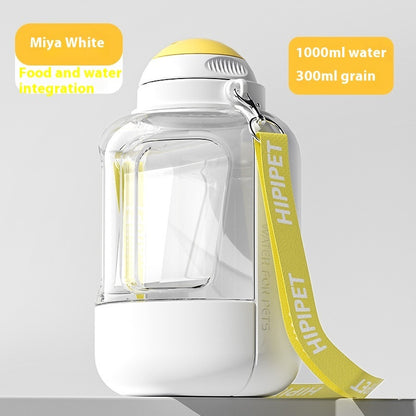 Portable Dog Water Bottle & Food Container – Leak-Proof 2-in-1 Travel Feeder