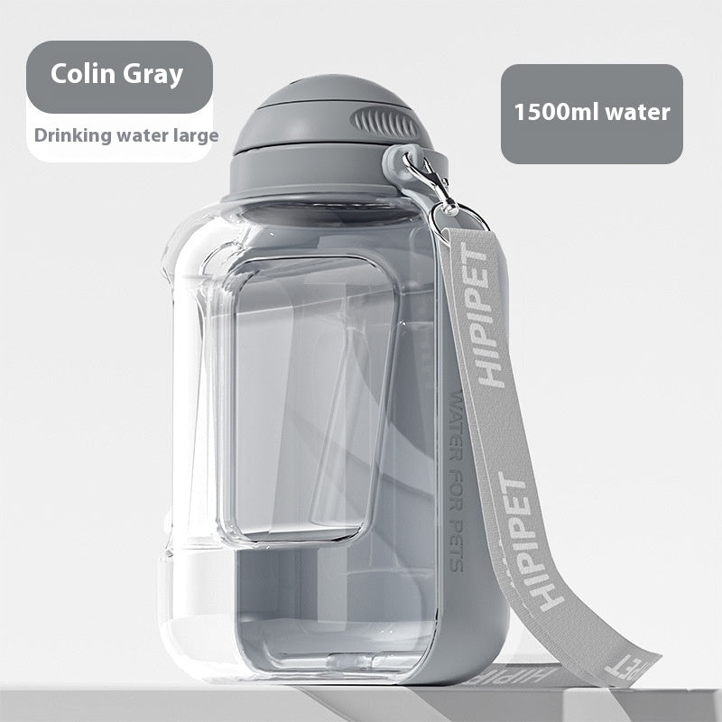 Portable Dog Water Bottle & Food Container – Leak-Proof 2-in-1 Travel Feeder