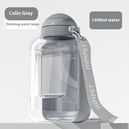Portable Dog Water Bottle & Food Container – Leak-Proof 2-in-1 Travel Feeder