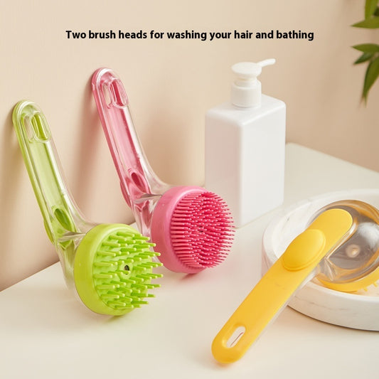 Dog & Cat Bath Brush – Long Handle Grooming Tool for Easy Cleaning
