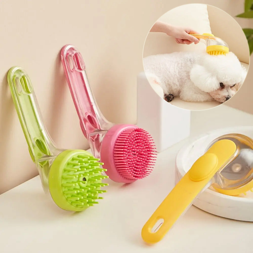 Dog & Cat Bath Brush – Long Handle Grooming Tool for Easy Cleaning